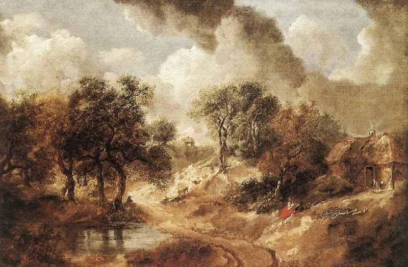 GAINSBOROUGH, Thomas Landscape in Suffolk sdg oil painting picture